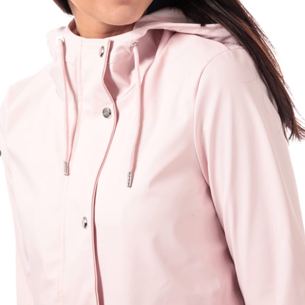 ONLY Strawberry Cream Raincoat Light Pink Rain Jacket Medium